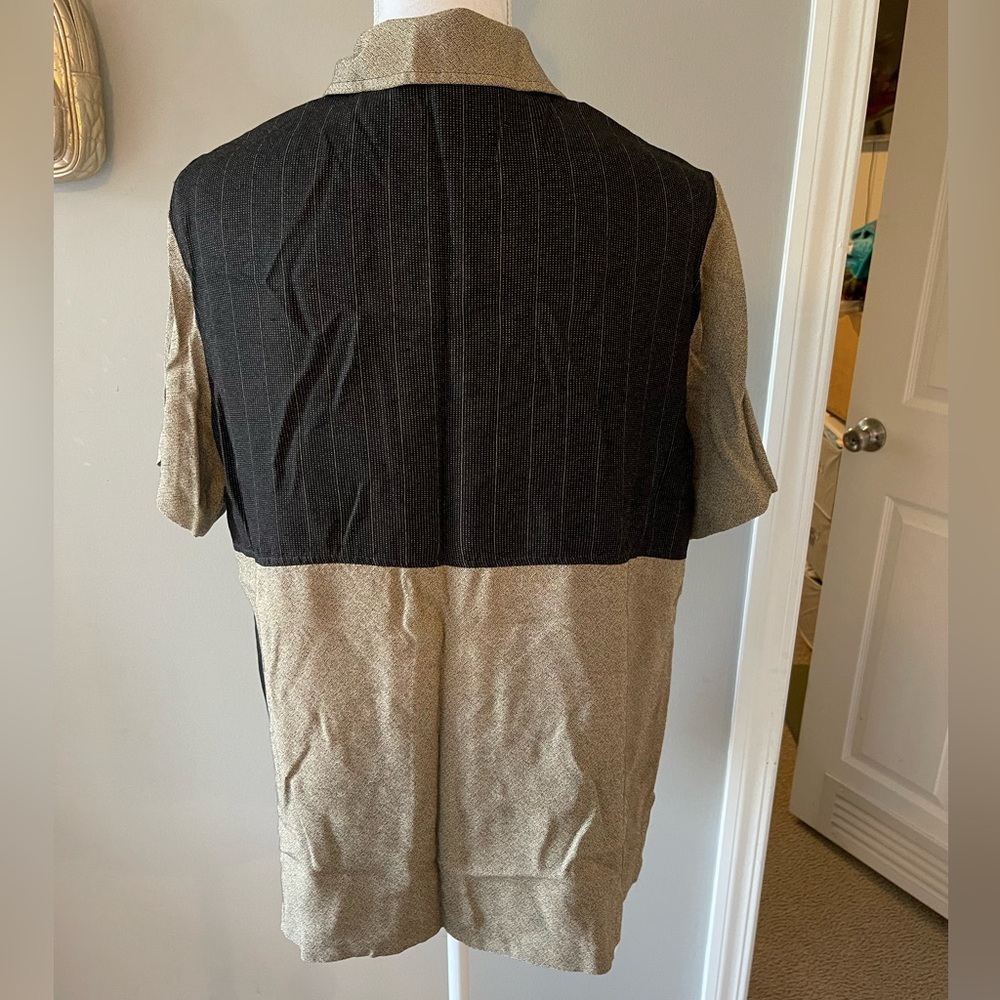 Vintage Alfred Dunner color block button down shirt - Picture 2 of 7